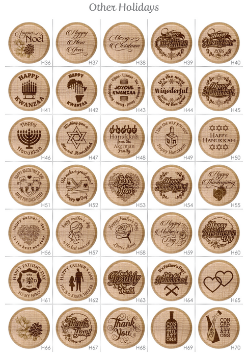 Tapones de vino de Navidad y otros días festivos