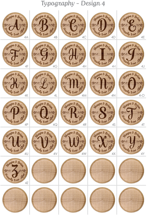 Tapones de vino de boda iniciales