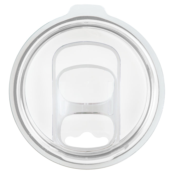 Vaso de vino sin tallo aislado de acero inoxidable en blanco de 12 oz con tapa