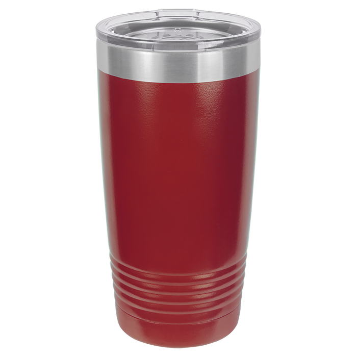 CASE of 24 - Blank 20 oz Stainless Steel Insulated SureGrip Tumblers with Lid