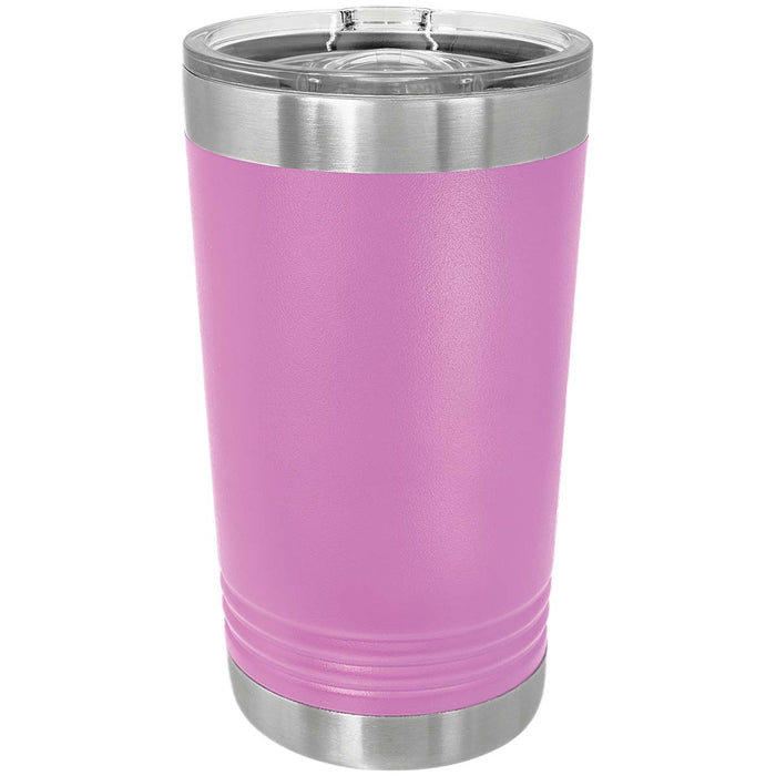 CASE of 24 - Blank 16 oz  Pint Glass Stainless Steel Insulated SureGrip Tumblers with Lid