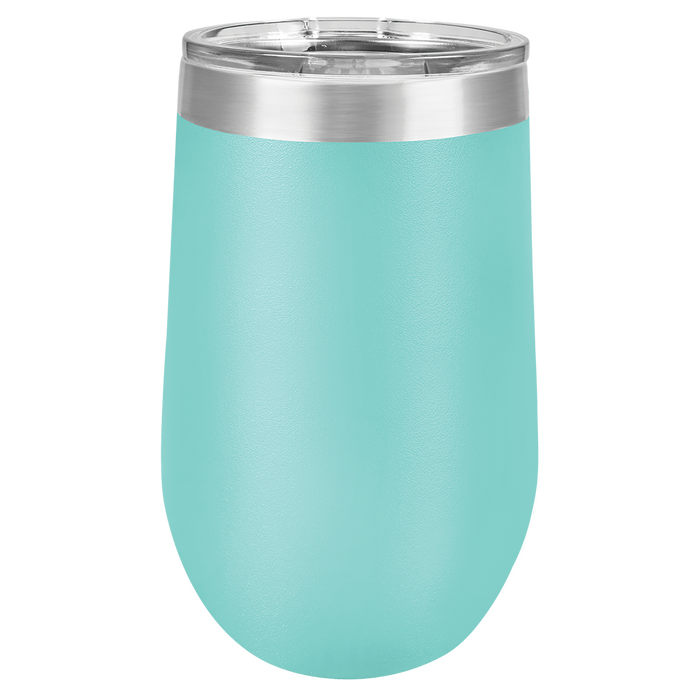 16 oz Blank Stainless Steel Insulated Stemless Wine Tumbler with Lid