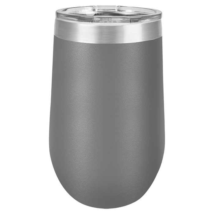 16 oz Blank Stainless Steel Insulated Stemless Wine Tumbler with Lid
