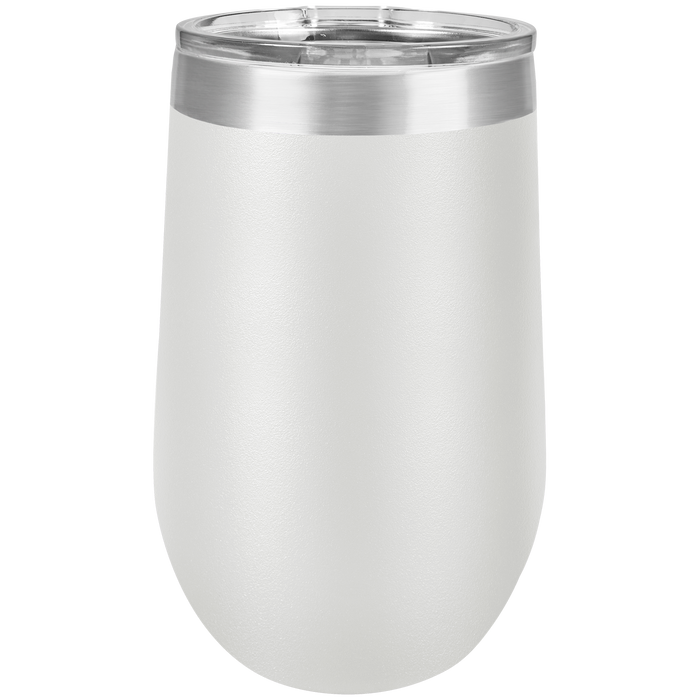 16 oz Blank Stainless Steel Insulated Stemless Wine Tumbler with Lid