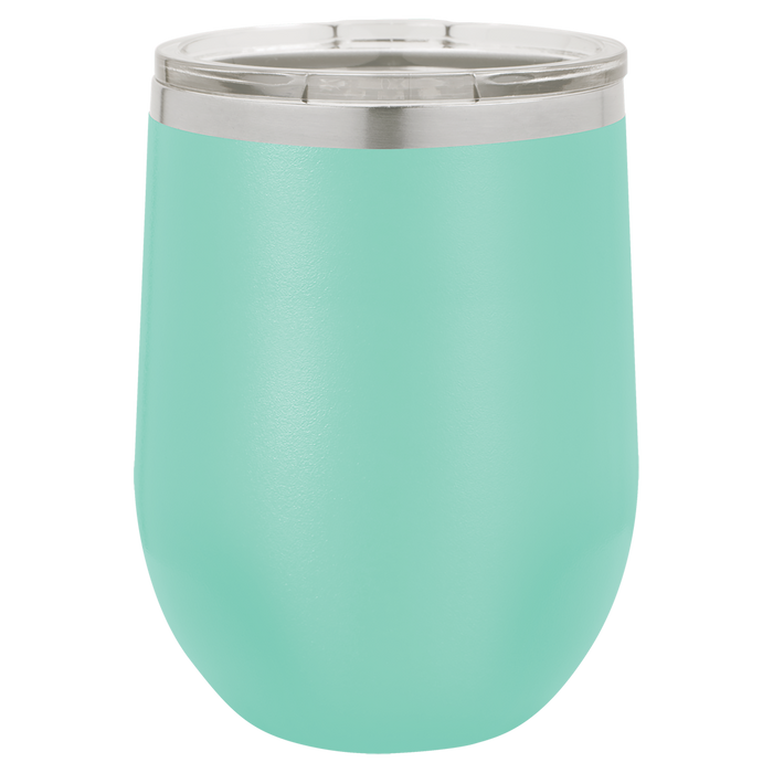 12 oz Blank Stainless Steel Insulated Stemless Wine Tumbler with Lid