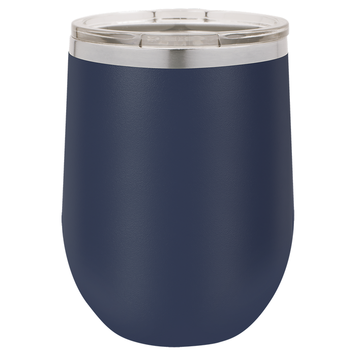 CASE of 24 - 12 oz Stainless Steel Blank Insulated Stemless Wine Tumbler w Lid
