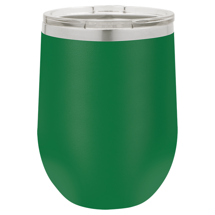 CASE of 24 - 12 oz Stainless Steel Blank Insulated Stemless Wine Tumbler w Lid