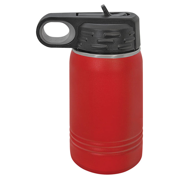 12 oz Kids Stainless Steel Powder Coated Blank Insulated Sport Water Bottle Polar Camel