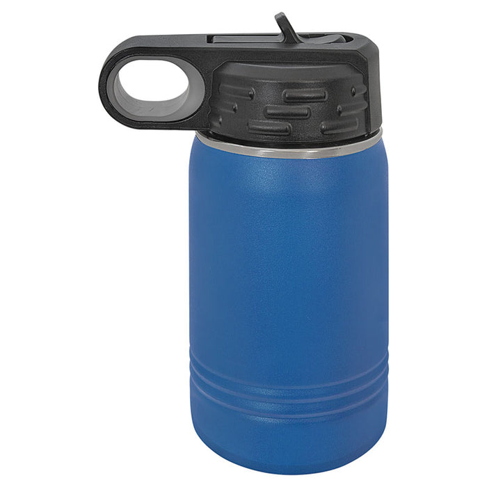 12 oz Kids Stainless Steel Powder Coated Blank Insulated Sport Water Bottle Polar Camel
