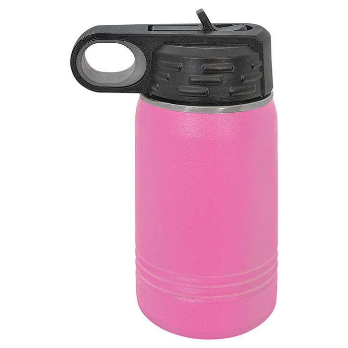 12 oz Kids Stainless Steel Powder Coated Blank Insulated Sport Water Bottle Polar Camel