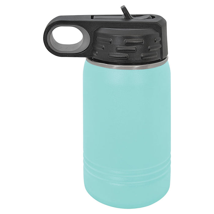 12 oz Kids Stainless Steel Powder Coated Blank Insulated Sport Water Bottle Polar Camel