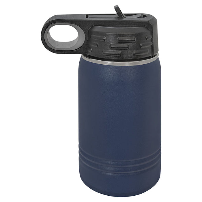 12 oz Kids Stainless Steel Powder Coated Blank Insulated Sport Water Bottle Polar Camel
