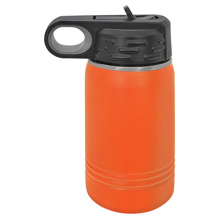 12 oz Kids Stainless Steel Powder Coated Blank Insulated Sport Water Bottle Polar Camel
