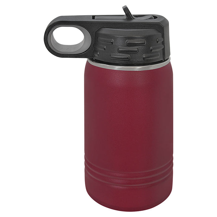12 oz Kids Stainless Steel Powder Coated Blank Insulated Sport Water Bottle Polar Camel