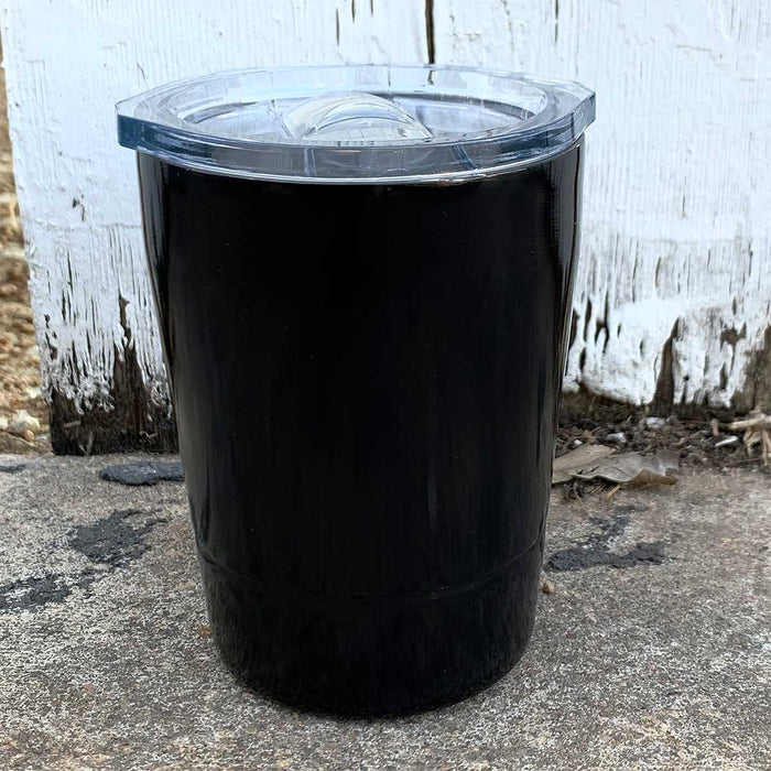 8 oz Travel Tumbler for Kids (or XL Shot Glass) w Logo Laser Engraved on Insulated Stainless Steel + Lid