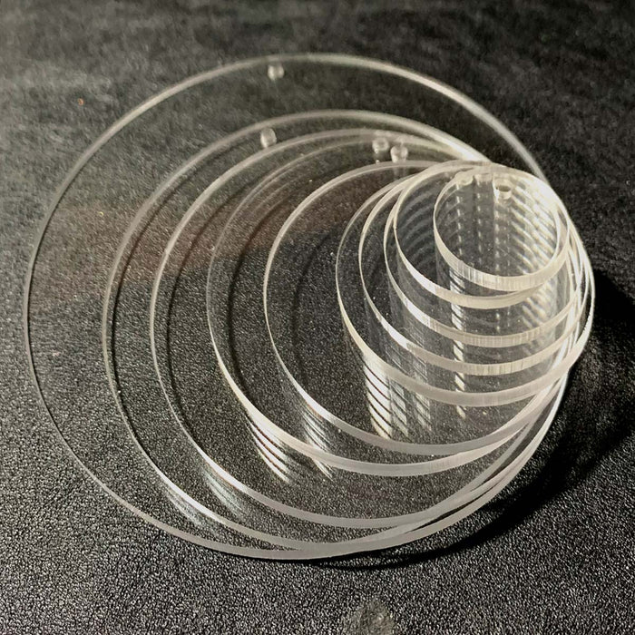 25 piezas - Círculo redondo Acrílico Forma en blanco - Tamaño de 1" a 5"