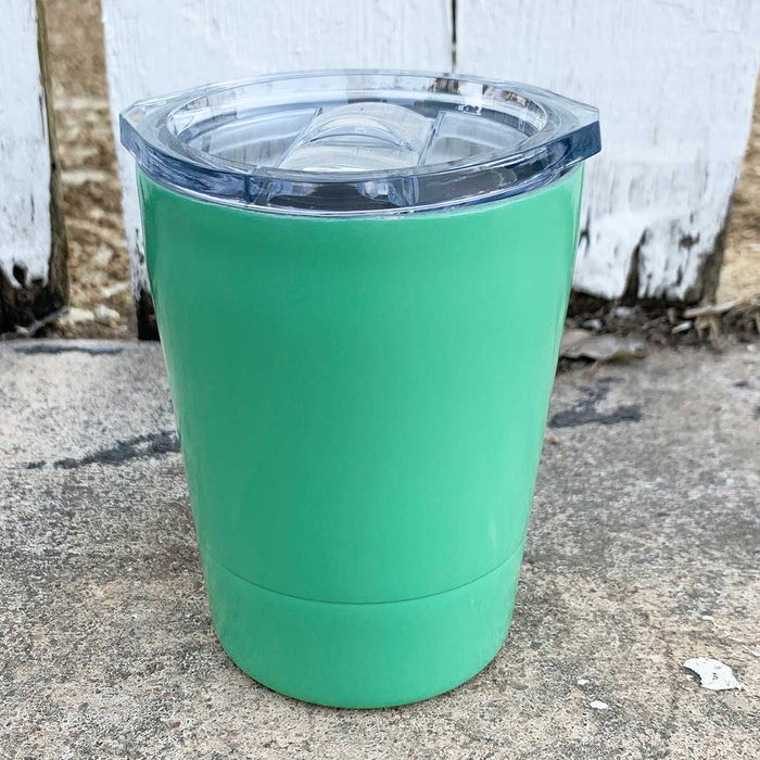 8 oz Travel Tumbler for Kids (or XL Shot Glass) w Logo Laser Engraved on Insulated Stainless Steel + Lid