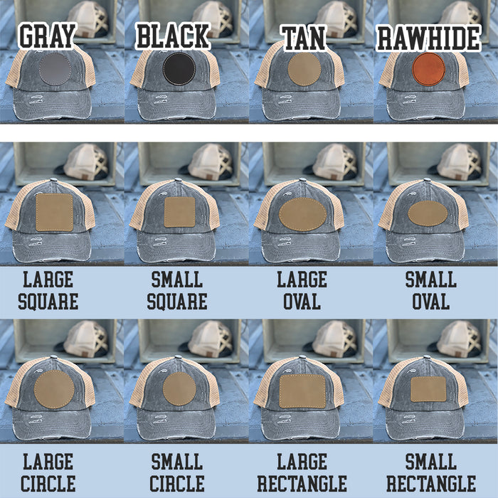 Monogram Patch Authentic CC Beanie CrissCross High Ponytail Trucker Hat Distressed Wash Denim-Engraved Faux Leather
